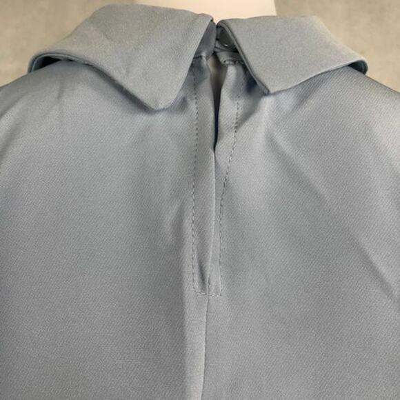 ASOS Maternity Shirt Women's Sz 2 Sky Blue Tunic Peter Pan Collar - Picture 3 of 7